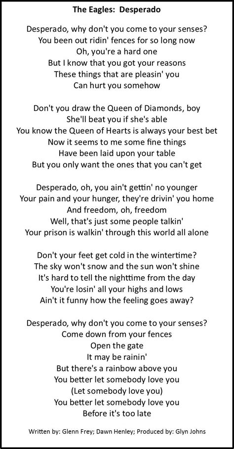 desperado words.